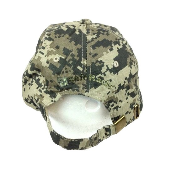 Digital Camo Cap Embroidered American Flag Patch Safe Racks Brand Adjustable - Picture 3 of 6
